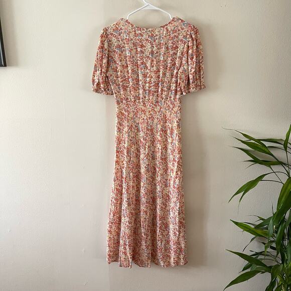 Rails Shelley Wildflower Midi Dress Womens XS Multicolor Floral Boho Farmcore - Picture 3 of 12